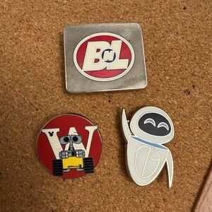 Authentic Disney Wall E Set of Three Pins